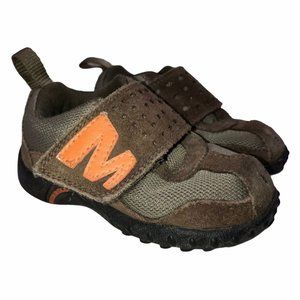 Merrell Sprint Race Junior Gunmetal Leather Outdoor Hiking Shoes Baby Boy 5